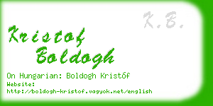 kristof boldogh business card